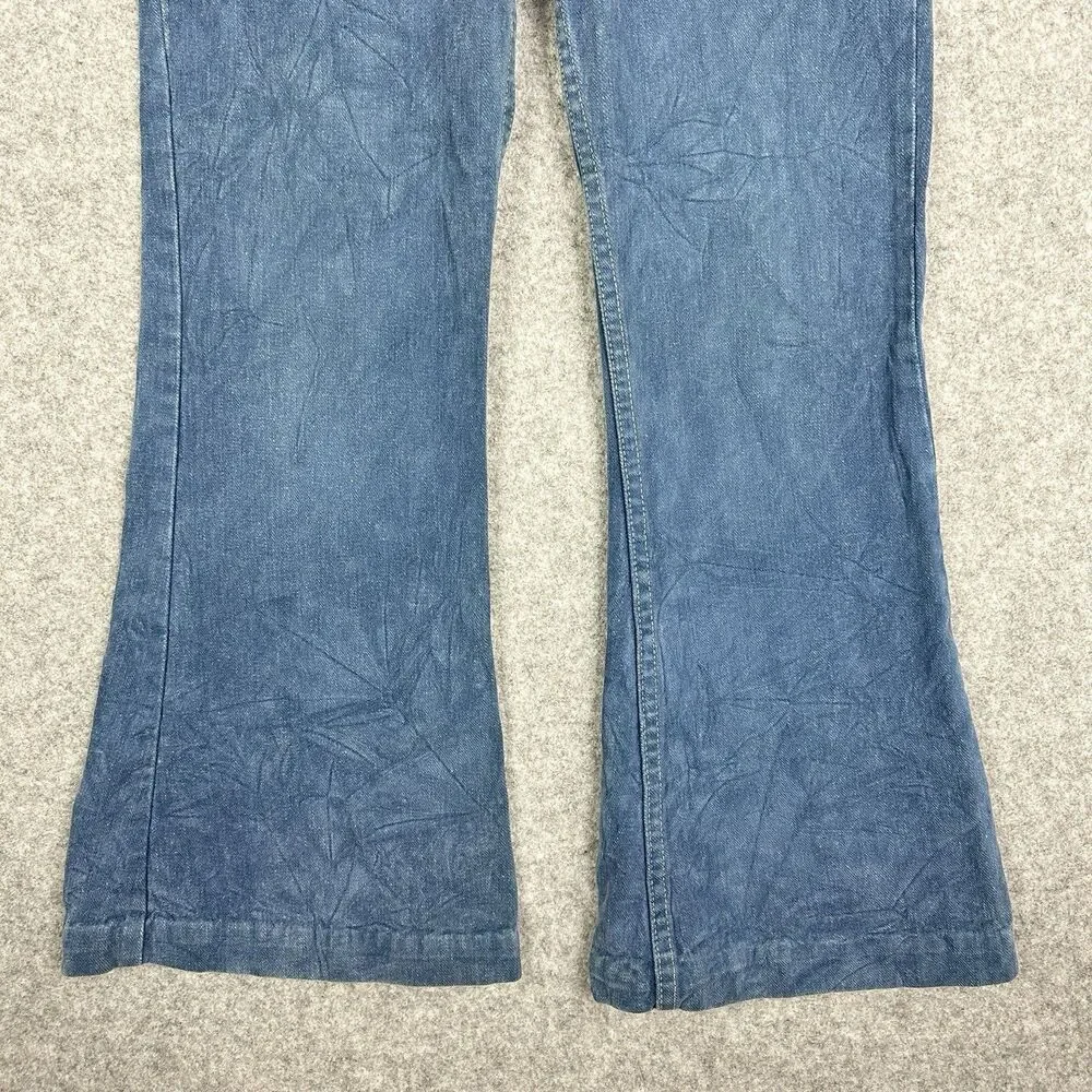 VTG 70s Levis 784 Big E Orange Tab Jeans 30 Big Bell Flare Soft Denim Talon READ